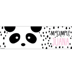 Banner de papel Panda Pers. (rosa/celeste)